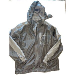 Free Country FCXtreme Jacket Black Multi-Ripstop Zipper Pockets‎ Mens Sz XL ~